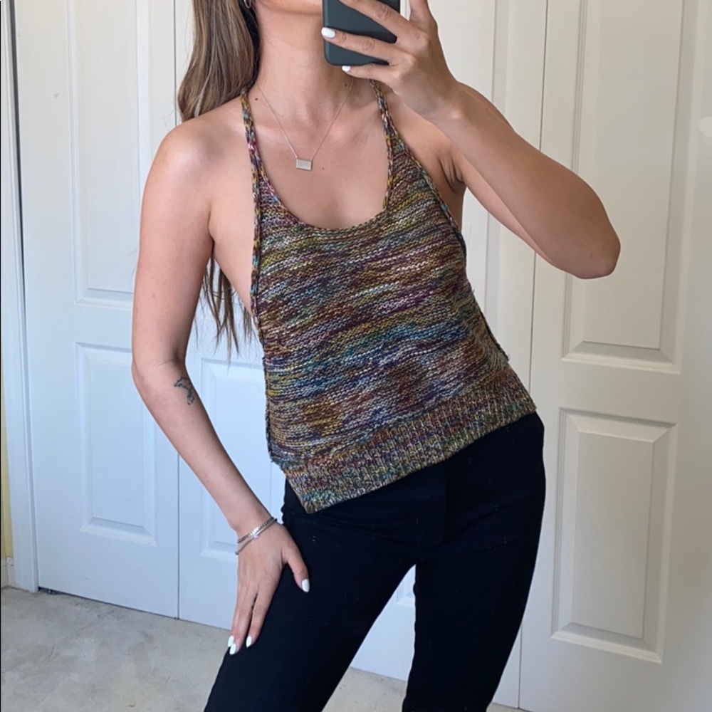 Aritzia rare Le fou knit blouse